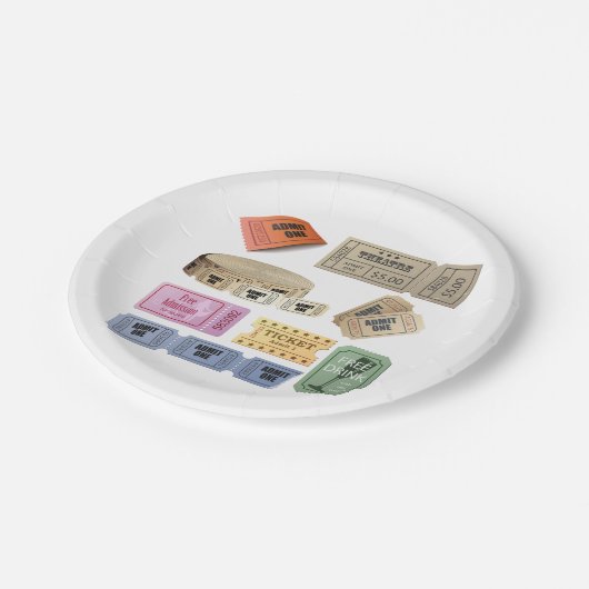 Assiettes En Carton Billets divers (Angle)