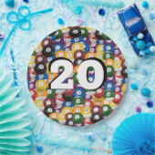 Assiettes En Carton Billiard Balls pour 20e anniversaire (Fête)