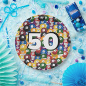 Assiettes En Carton Billiard Balls pour 50e anniversaire (Fête)