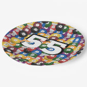 Assiettes En Carton Billiard Balls pour 55e anniversaire (Angle)