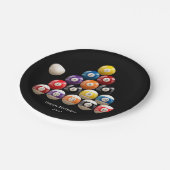 Assiettes En Carton Billiard Balls sur Noir (Angle)