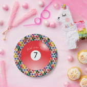 Assiettes En Carton Billiard Pool Balls Solide Numéro Sept (Fête)