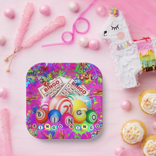 Assiettes En Carton BINGO BINGO Conçu par CBDOilPrincess (Fête)