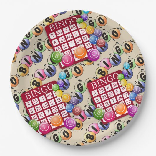 Assiettes En Carton Bingo Fun (Devant)