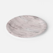 Assiettes En Carton Birch Tree blanc Bois Rustique Grange mariage (Angle)