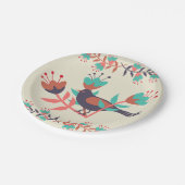 Assiettes En Carton Bird and Floral Folk Art (Angle)