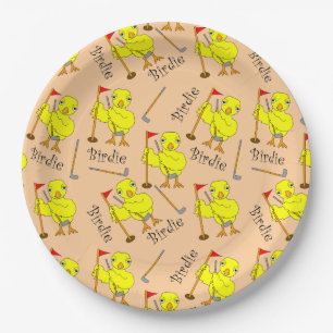Assiettes En Carton Birdie Golfer Chick