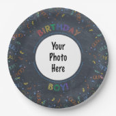 Assiettes En Carton Birthday Boy Joyeux Birthday Chalkboard (Devant)