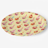 Assiettes En Carton Birthday Cupcakes and Polka Dot (Angle)