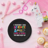 Assiettes En Carton Birthday Gift | I Know I Do Science Like A Girl (Fête)