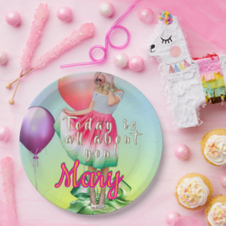 Assiettes En Carton Birthday Girl 