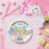 Assiettes En Carton Biscuit Samoyed Chien Anniversaire Plaques papier  (Fête)