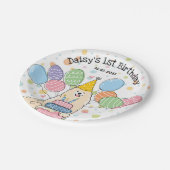 Assiettes En Carton Biscuit Samoyed Chien Anniversaire Plaques papier  (Angle)