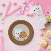 Assiettes En Carton biscuits mignons et fête du lait (Fête)