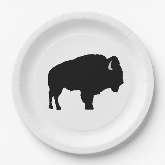 Assiettes En Carton Bison américain (Devant)