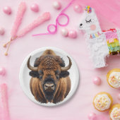 Assiettes En Carton Bison / Buffle (Fête)