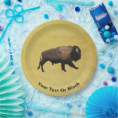 Assiettes En Carton Bison galopant (Fête)