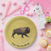 Assiettes En Carton Bison galopant (Fête)