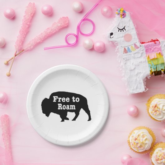 Assiettes En Carton Bison libre de Roam (Fête)