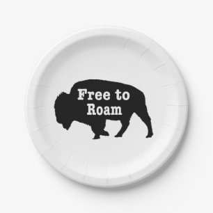 Assiettes En Carton Bison libre de Roam
