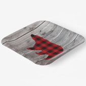 Assiettes En Carton bison plaid ours sauvage un 1er anniversaire fête (Angulaire)