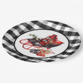 Assiettes En Carton Bison rouge et noir Dépôt et colis Pa (Angle)