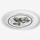 Assiettes En Carton Bison vert et noir - Chaussure et emballage (Angle)