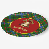 Assiettes En Carton Bisset Tartan Noël personnalisé (Angle)