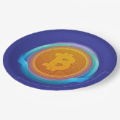 ASSIETTES EN CARTON BITCOIN CRYPTOCURANCE (Angle)