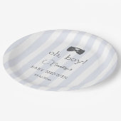 Assiettes En Carton Bitty Bow Oh Boy Baby shower (Angle)