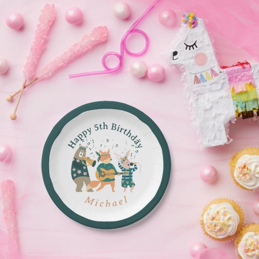 Assiettes En Carton Bizarre Animaux (Fête)