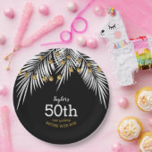 Assiettes En Carton Black and Gold 50th Birthday Party (Fête)