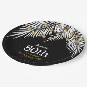 Assiettes En Carton Black and Gold 50th Birthday Party (Angle)