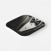 Assiettes En Carton Black and Gold Tuxedo Birthday Event (Angulaire)