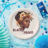 Assiettes En Carton Black and proud (Fête)