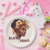 Assiettes En Carton Black and proud (Fête)