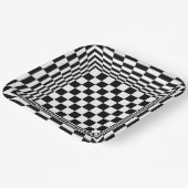 Assiettes En Carton black and white check (Angulaire)