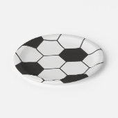 Assiettes En Carton Black And White Soccer Ball Geometric Pattern (Angle)