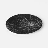 Assiettes En Carton Black and White Spider Webs Halloween Party (Angle)