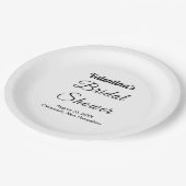 Assiettes En Carton Black and White Typography Bridal Shower (Angle)