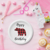 Assiettes En Carton Black Bear Joyeux Anniversaire Camper Plaques en p (Fête)