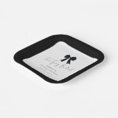 Assiettes En Carton Black Bow Tying The Knot Bridal Shower (Angulaire)