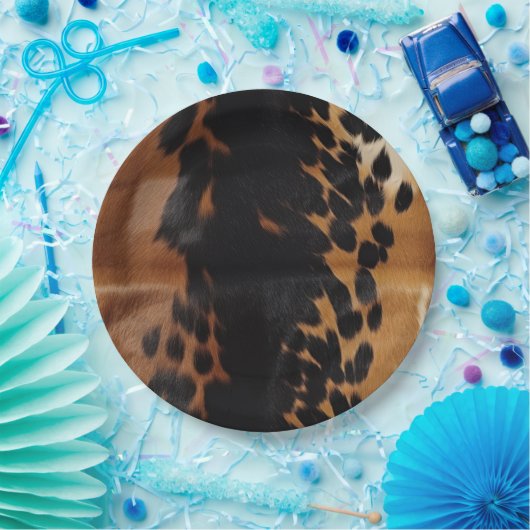 Assiettes En Carton Black Brown Gold (Fête)