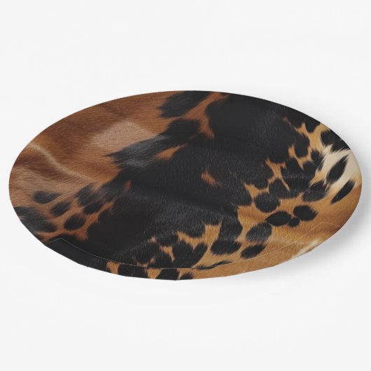 Assiettes En Carton Black Brown Gold (Angle)