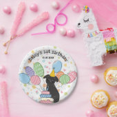 Assiettes En Carton Black Brussels Griffon Chien fête d'anniversaire (Fête)