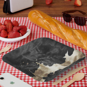 Assiettes En Carton Black Champagne Gold Cowhide