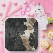 Assiettes En Carton Black Champagne Gold Cowhide (Fête)