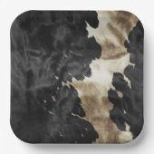 Assiettes En Carton Black Champagne Gold Cowhide (Recto)