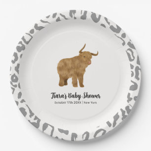 Assiettes En Carton Black Cute Boho Saint-Vache Baby shower occidental