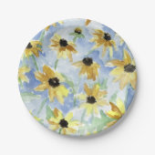 Assiettes En Carton Black Eyed Susan Floral (Devant)